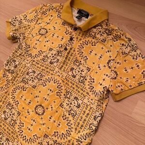 BANDANNA PRINT COLLARED SHIRT NWOT